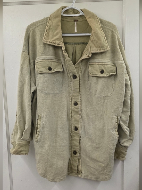 Free People Jackets & Blazers - Free People Sierra Oversized Shirt Jacket Shacket Sage Green Size Small